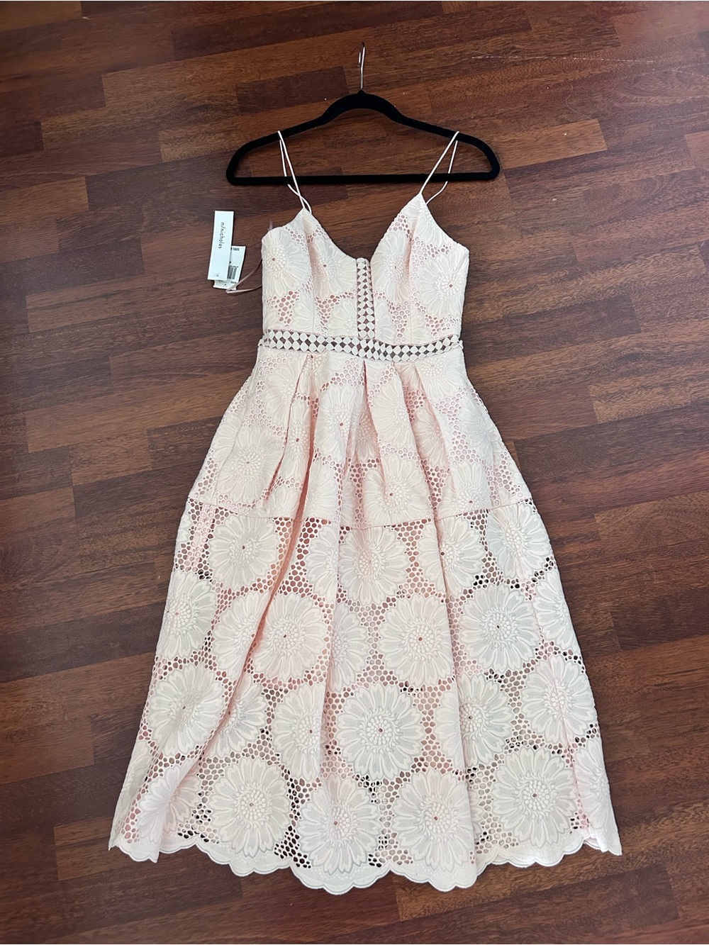 w/ Tags NICHOLAS Floral Sunflower Lace Rouleau Midi Dress US4 -Read Description-